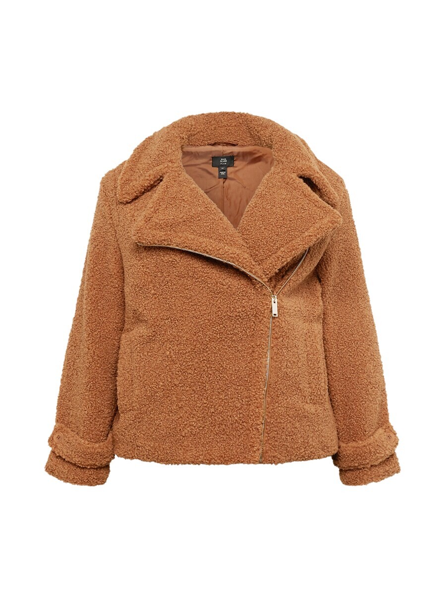 Межсезонная куртка River Island BORG, охра 
Межсезонная куртка River Island BORG, охра