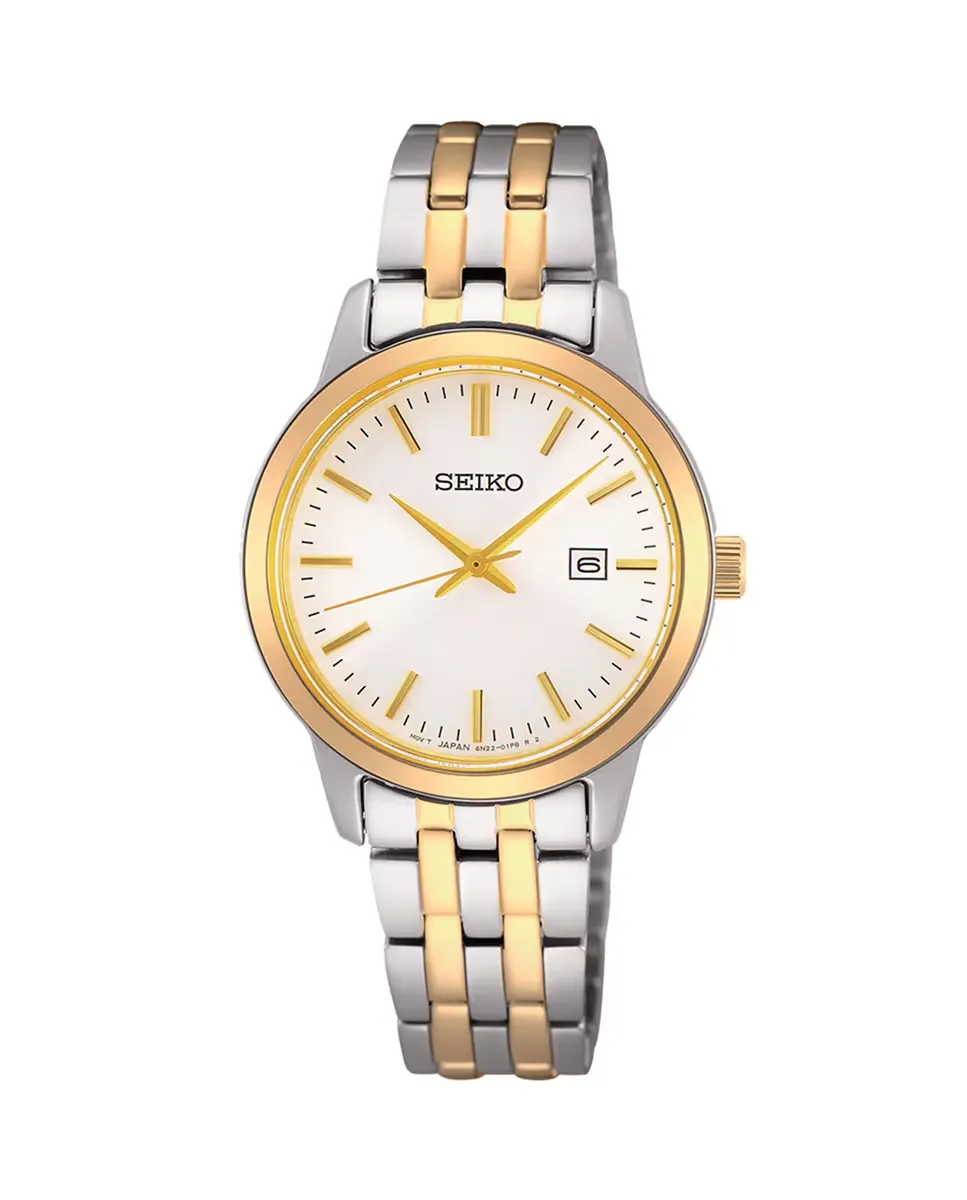 Нео классические женские часы SUR410P1 из стали с серебряным ремешком Seiko, серебряный
Нео классические женские часы SUR410P1 из стали с серебряным ремешком Seiko, серебряный