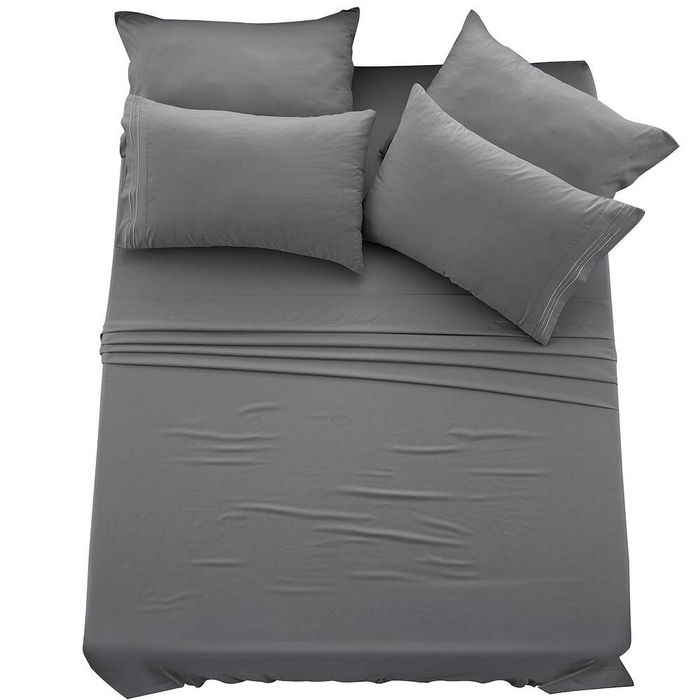 Коллекция Lux Decor, комплект из 6 однотонных простыней, мягкие простыни из микрофибры с глубокими карманами и наволочками Lux Decor Collection, цвет Dark Gray
Коллекция Lux Decor, комплект из 6 однотонных простыней, мягкие простыни из микрофибры с глубокими карманами и наволочками Lux Decor Collection, цвет Dark Gray