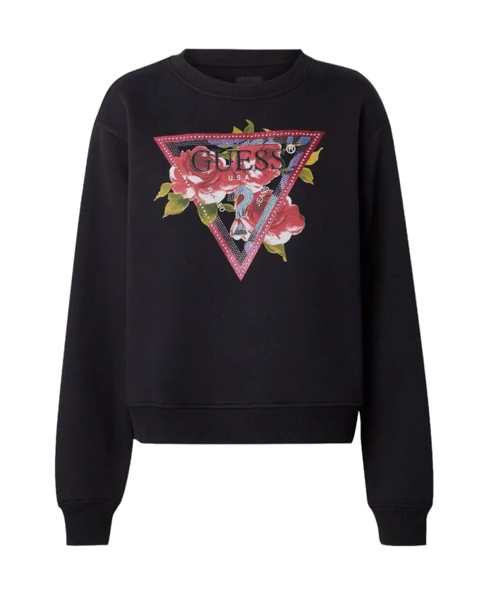 Свитшот с круглым вырезом Guess, черный
Свитшот с круглым вырезом Guess, черный