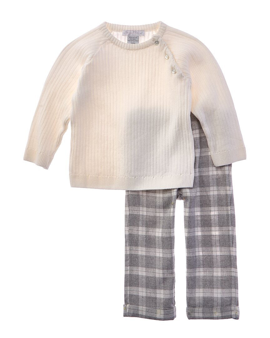 Комплект из клетчатой блузки и брюк от Carriage Boutique, серый
Комплект из клетчатой блузки и брюк от Carriage Boutique, серый