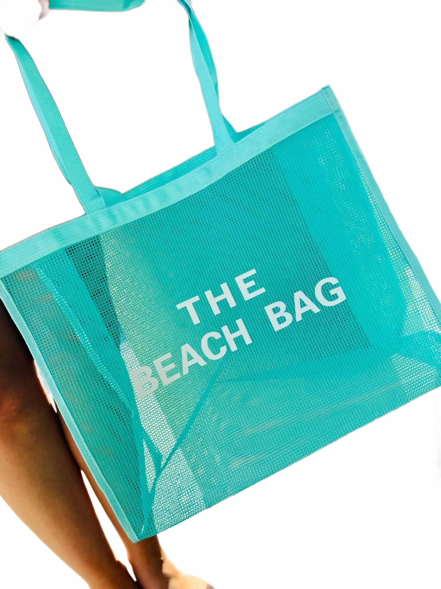 Женская пляжная сумка-сетка в мятном цвете Judson & Company 
Женская пляжная сумка-сетка в мятном цвете Judson & Company