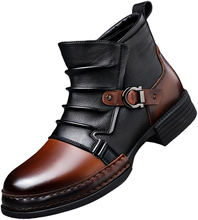 Мужские британские ретро ботинки - короткие, на шнуровке с молнией, с круглым носком и массивной подошвой, для повседневной носки в любое время года Minlaidian, кофейный
Мужские британские ретро ботинки - короткие, на шнуровке с молнией, с круглым носком и массивной подошвой, для повседневной носки в любое время года Minlaidian, кофейный