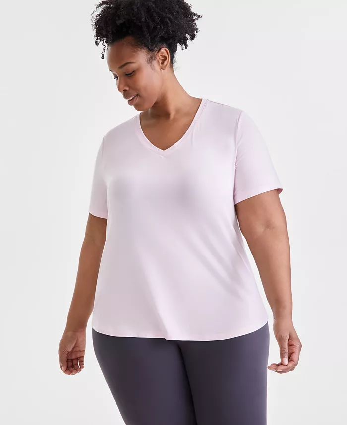 Футболка активная однотонная базового кроя Plus Size ID Ideology, розовый
Футболка активная однотонная базового кроя Plus Size ID Ideology, розовый