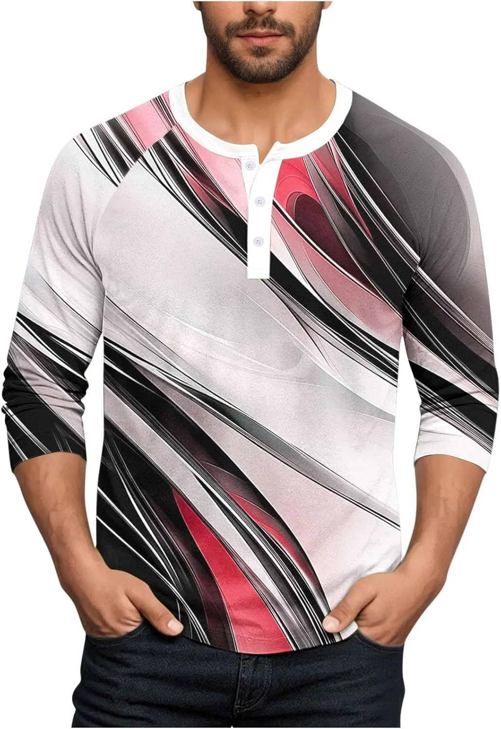 Футболка с рукавом 3/4 и воротником хенли, Plus Size
Футболка с рукавом 3/4 и воротником хенли, Plus Size