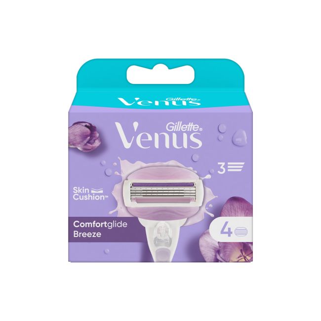 Бритвенные головки Venus Breeze Gillette, количество 4 шт. 
Бритвенные головки Venus Breeze Gillette, количество 4 шт.