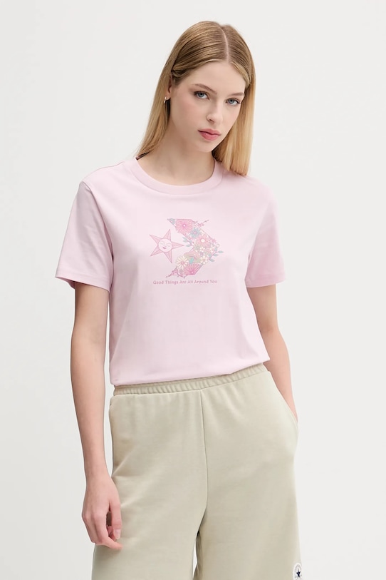 Хлопковая футболка Converse, розовый
Хлопковая футболка Converse, розовый