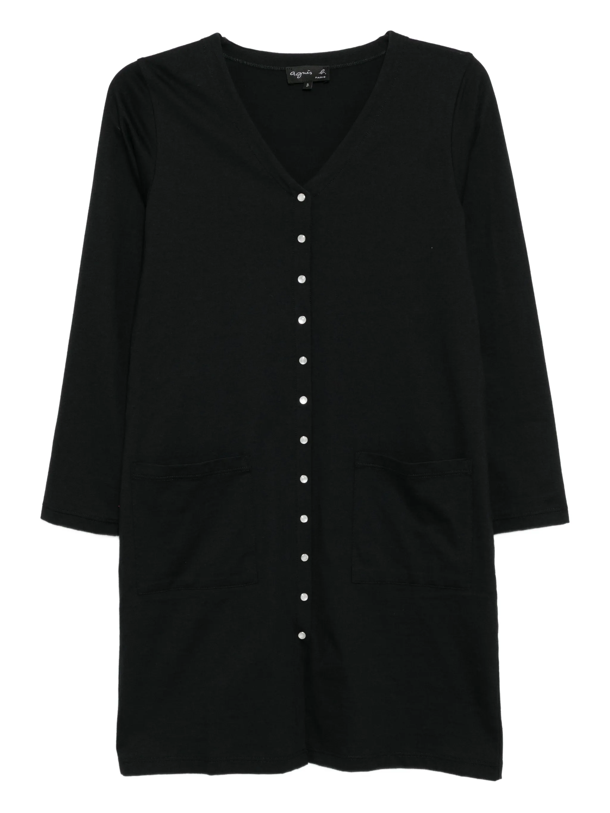 Платье-кардиган с V-образным вырезом Agnès B., черный
Платье-кардиган с V-образным вырезом Agnès B., черный