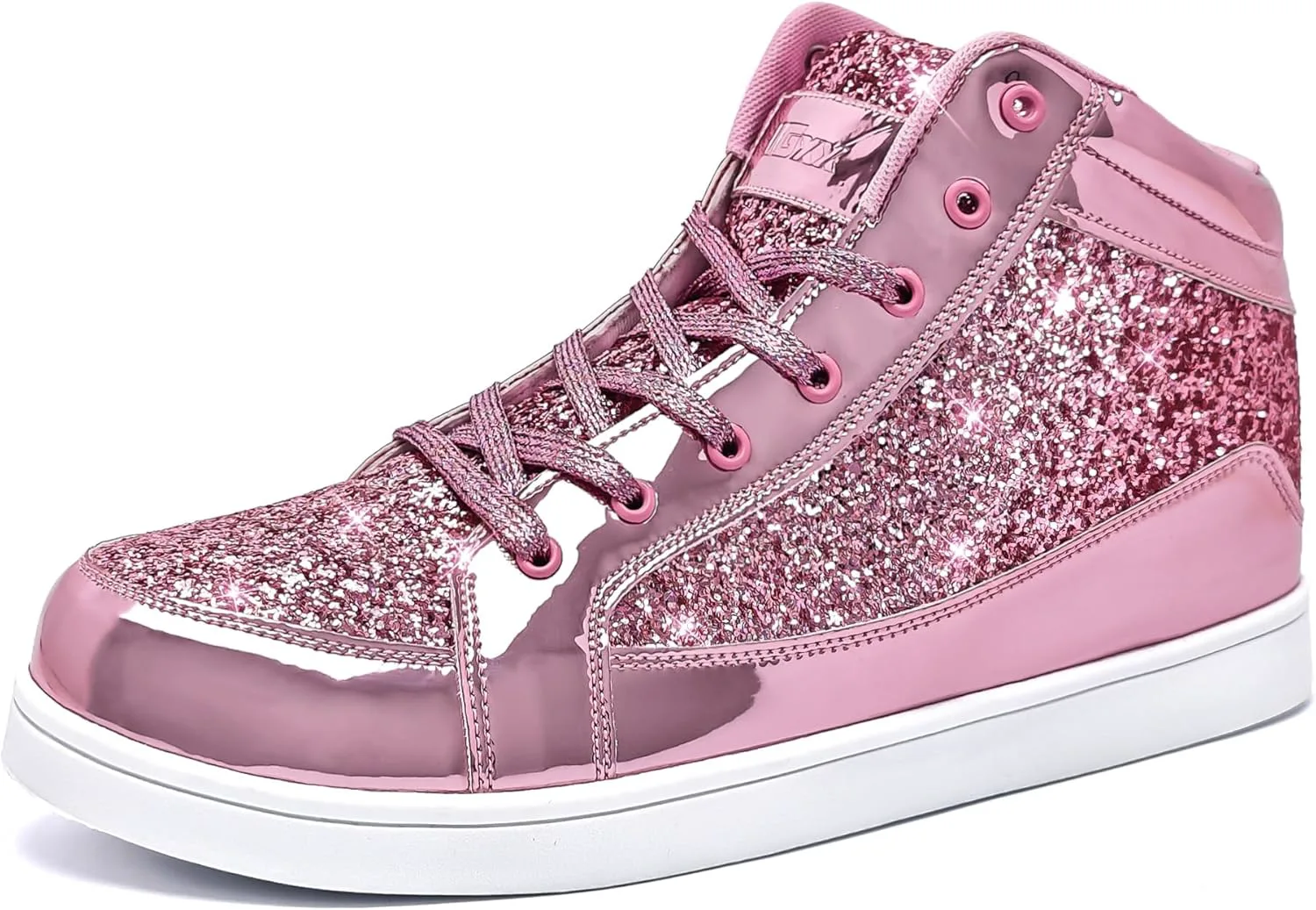 Мужские кроссовки IGxx Glitter White белые с блестками, модные высокие повседневные с пайетками, блестящие и сверкающие, розовый
Мужские кроссовки IGxx Glitter White белые с блестками, модные высокие повседневные с пайетками, блестящие и сверкающие, розовый