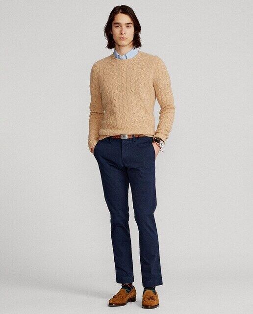 Стираные мужские брюки-чинос приталенного кроя стрейч Polo Ralph Lauren, синий
Стираные мужские брюки-чинос приталенного кроя стрейч Polo Ralph Lauren, синий