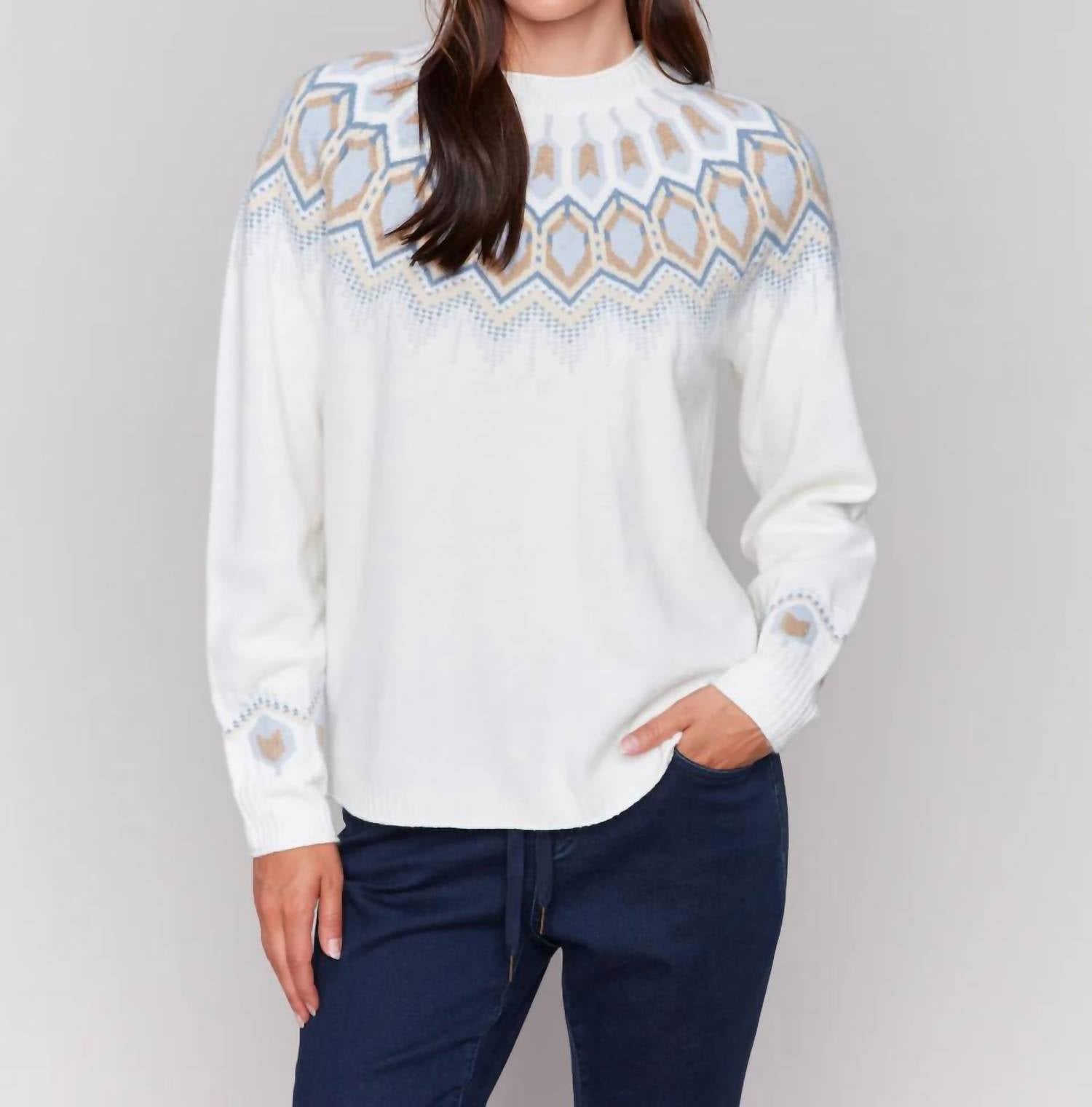 Жаккардовый вязаный лыжный свитер натурального цвета CHARLIE B, цвет natural
Жаккардовый вязаный лыжный свитер натурального цвета CHARLIE B, цвет natural