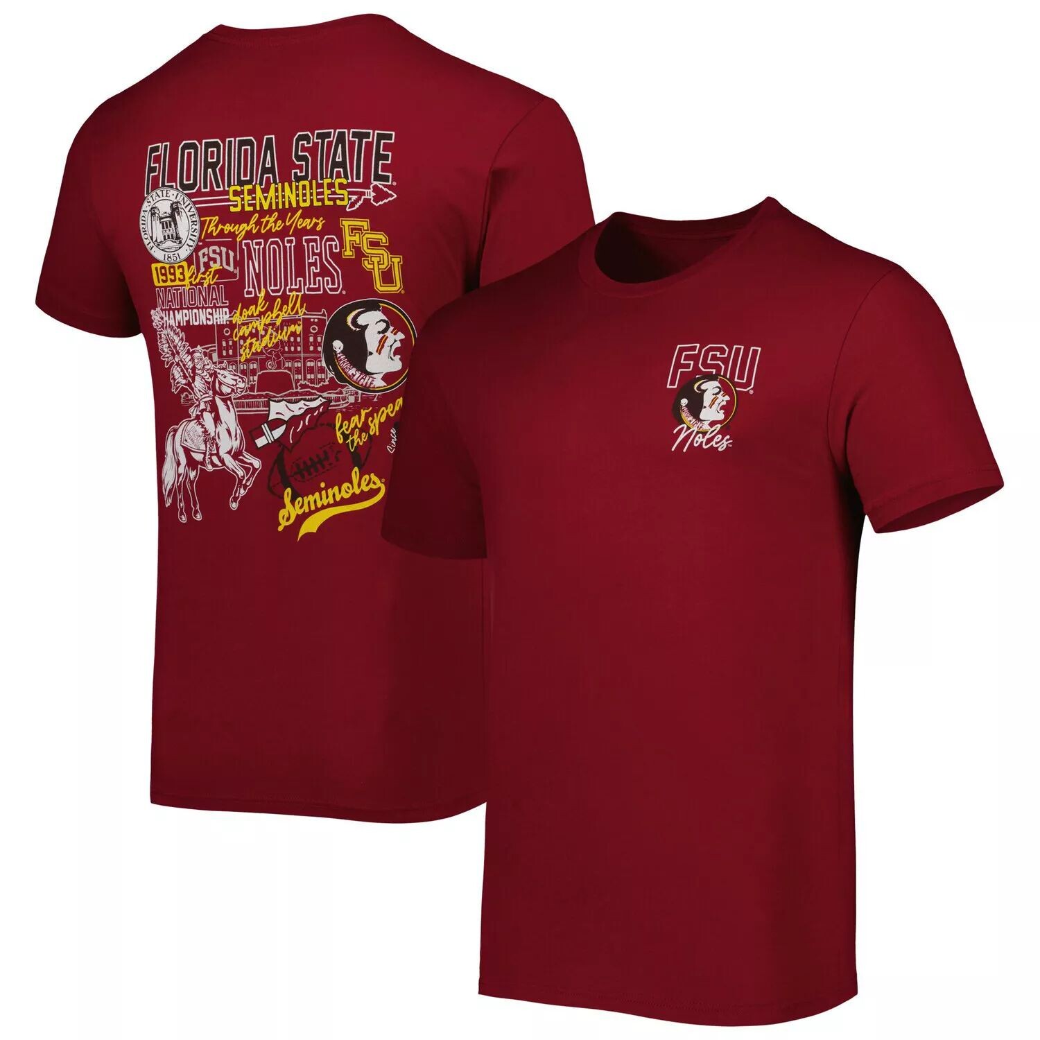 Мужская гранатовая футболка Florida State Seminoles Vintage Through the Years 2-Hit
Мужская гранатовая футболка Florida State Seminoles Vintage Through the Years 2-Hit