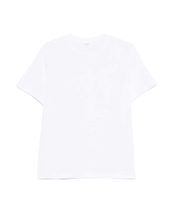Белая футболка с круглым вырезом, 100% хлопок. Saint Laurent, белый
Белая футболка с круглым вырезом, 100% хлопок. Saint Laurent, белый
