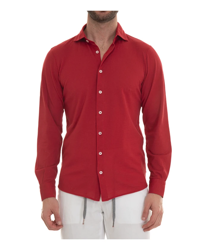 Строгая рубашка-поло с французским воротником Gran Sasso, красный
Строгая рубашка-поло с французским воротником Gran Sasso, красный