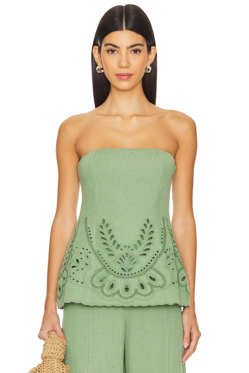 Топ без бретелек Hemant And Nandita, зеленый
Топ без бретелек Hemant And Nandita, зеленый