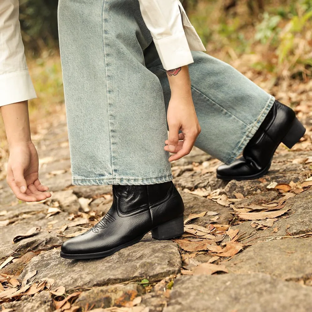 Ковбойские сапоги для мужчин, мужские западные сапоги с классической вышивкой, сапоги на молнии с заостренным носком, деревенские сапоги, рабочие сапоги для мужчин Abborora, черный
Ковбойские сапоги для мужчин, мужские западные сапоги с классической вышивкой, сапоги на молнии с заостренным носком, деревенские сапоги, рабочие сапоги для мужчин Abborora, черный