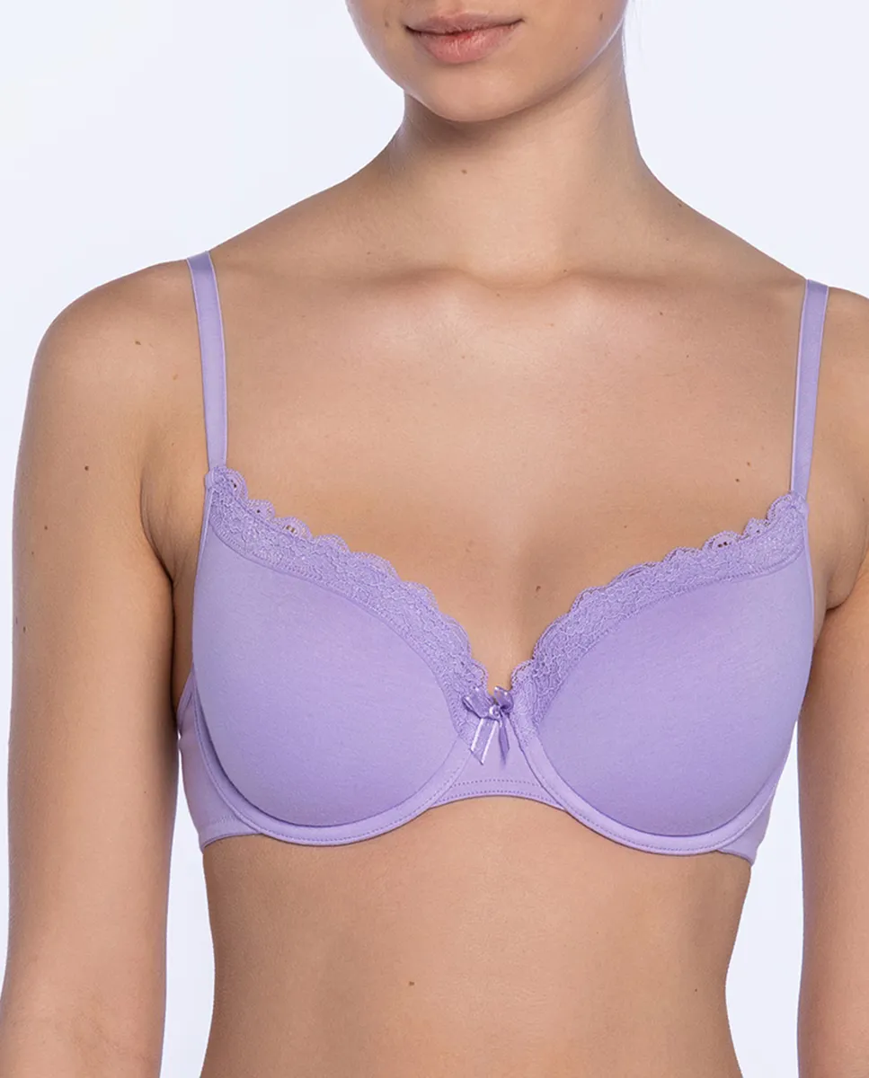 Хлопковый бюстгальтер на косточках с мягкой подкладкой Punto Blanco, цвет Lila
Хлопковый бюстгальтер на косточках с мягкой подкладкой Punto Blanco, цвет Lila