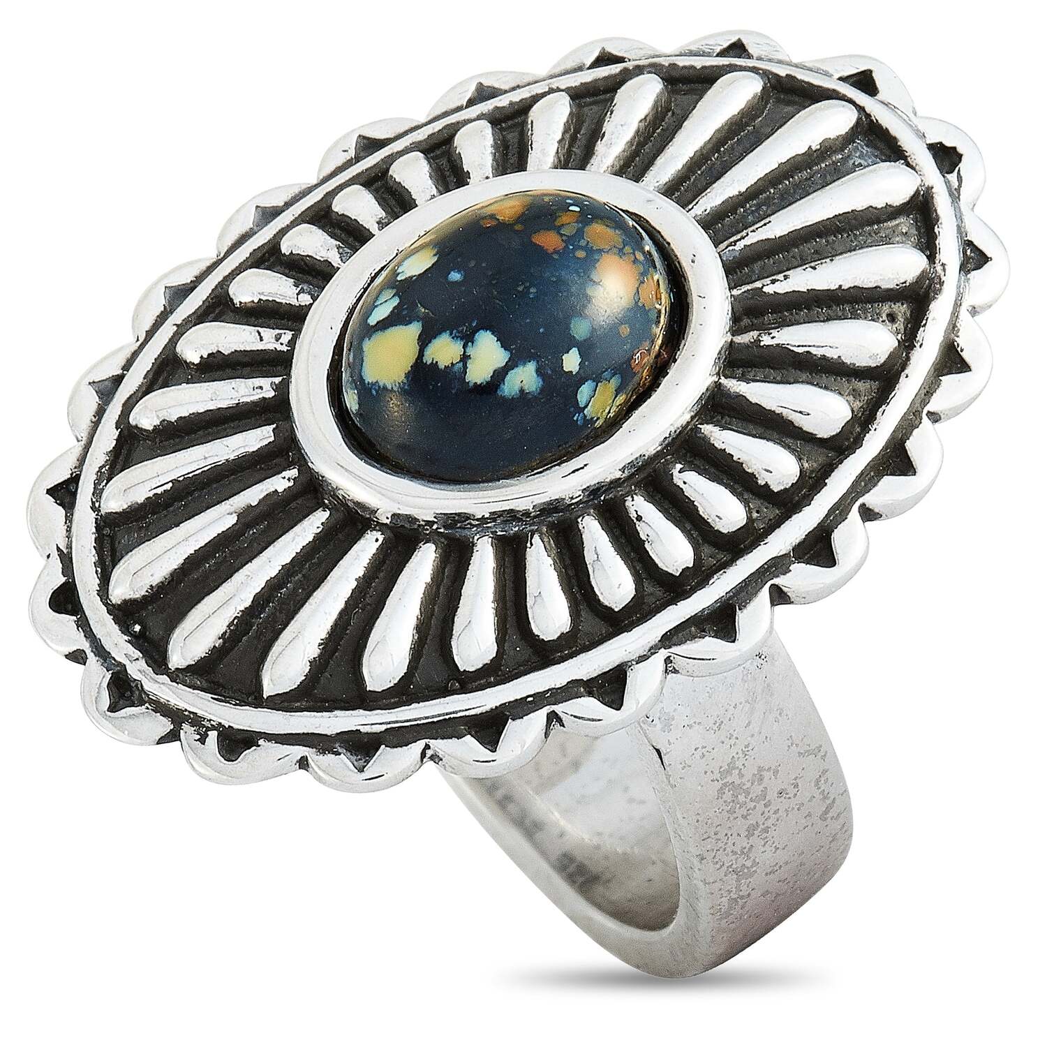 Кольцо King Baby Large Starburst Concho Silver с пятнистой бирюзой King Baby, Multi
Кольцо King Baby Large Starburst Concho Silver с пятнистой бирюзой King Baby, Multi