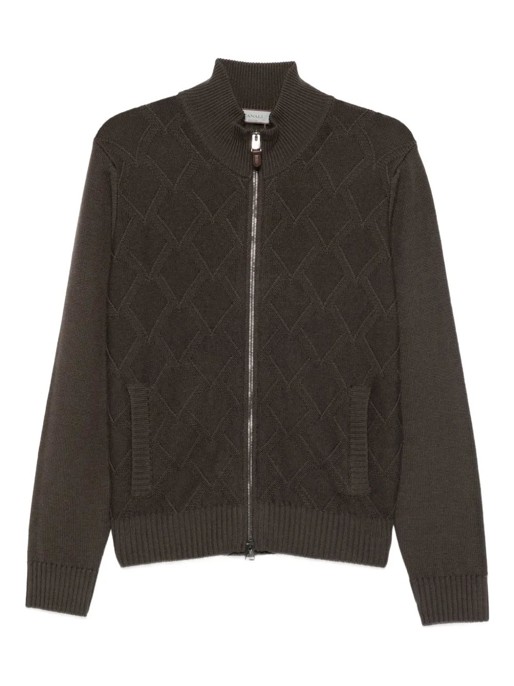Стеганый кардиган на молнии Canali, коричневый
Стеганый кардиган на молнии Canali, коричневый