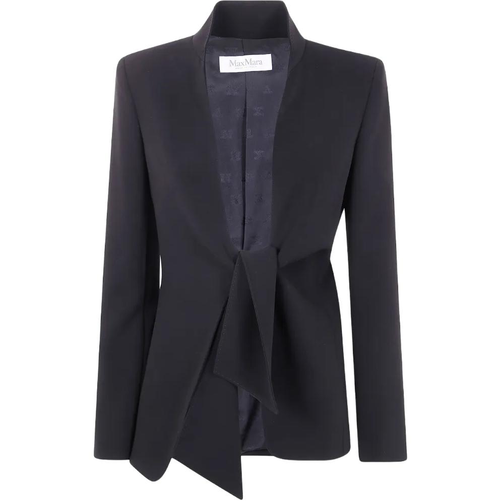 MaxMara Макс Мара Жотто Блейзер с завязками, Black 
MaxMara Макс Мара Жотто Блейзер с завязками, Black