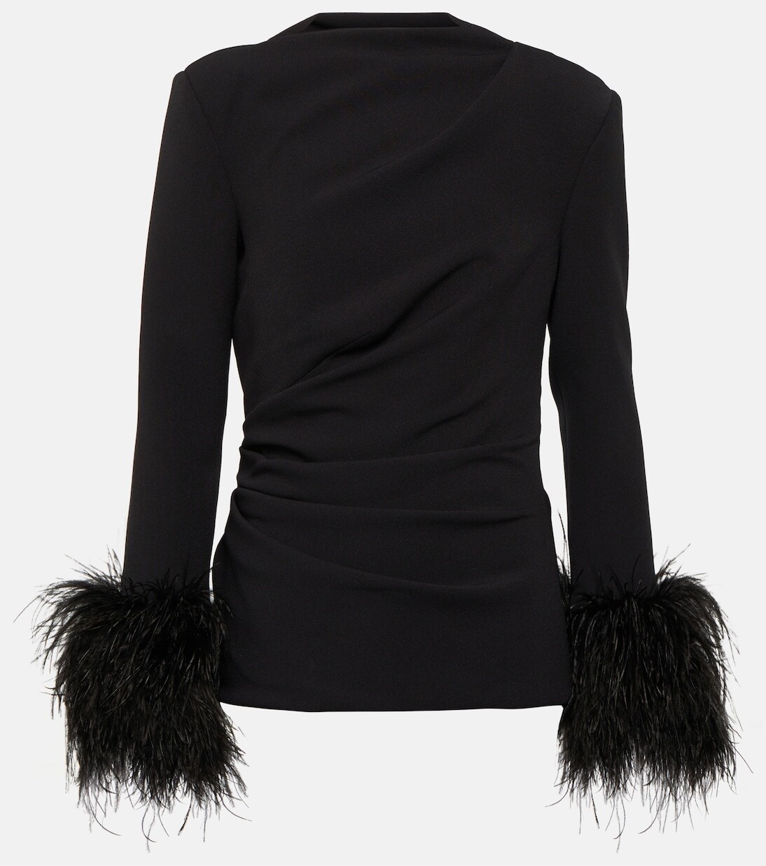 Топ с отделкой перьями Safiyaa, черный
Топ с отделкой перьями Safiyaa, черный
