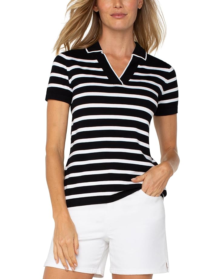 Топ Liverpool Los Angeles Short Sleeve Collared Sweater Top, цвет Black/White Stripe
Топ Liverpool Los Angeles Short Sleeve Collared Sweater Top, цвет Black/White Stripe