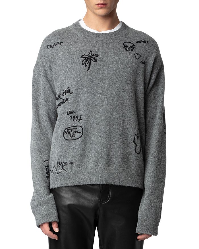 Свободный свитер Marko из мериносовой шерсти и кашемира с вышивкой Zadig & Voltaire, серый
Свободный свитер Marko из мериносовой шерсти и кашемира с вышивкой Zadig & Voltaire, серый