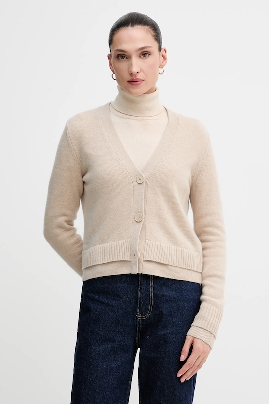 Кардиган с шерстью Sisley, бежевый
Кардиган с шерстью Sisley, бежевый