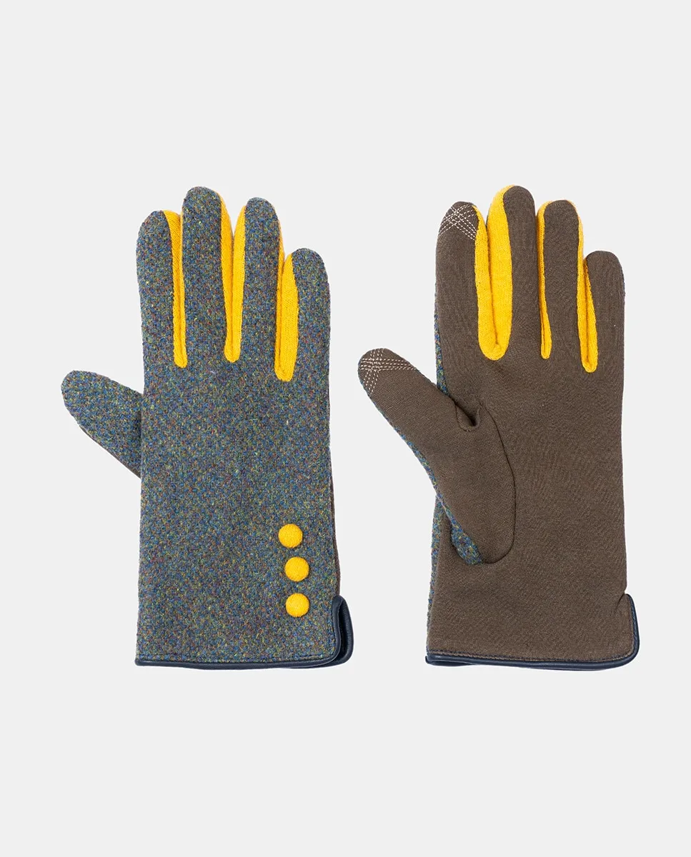 Вязаные шерстяные перчатки с контрастными пуговицами, на подкладке Santacana, зеленый
Вязаные шерстяные перчатки с контрастными пуговицами, на подкладке Santacana, зеленый