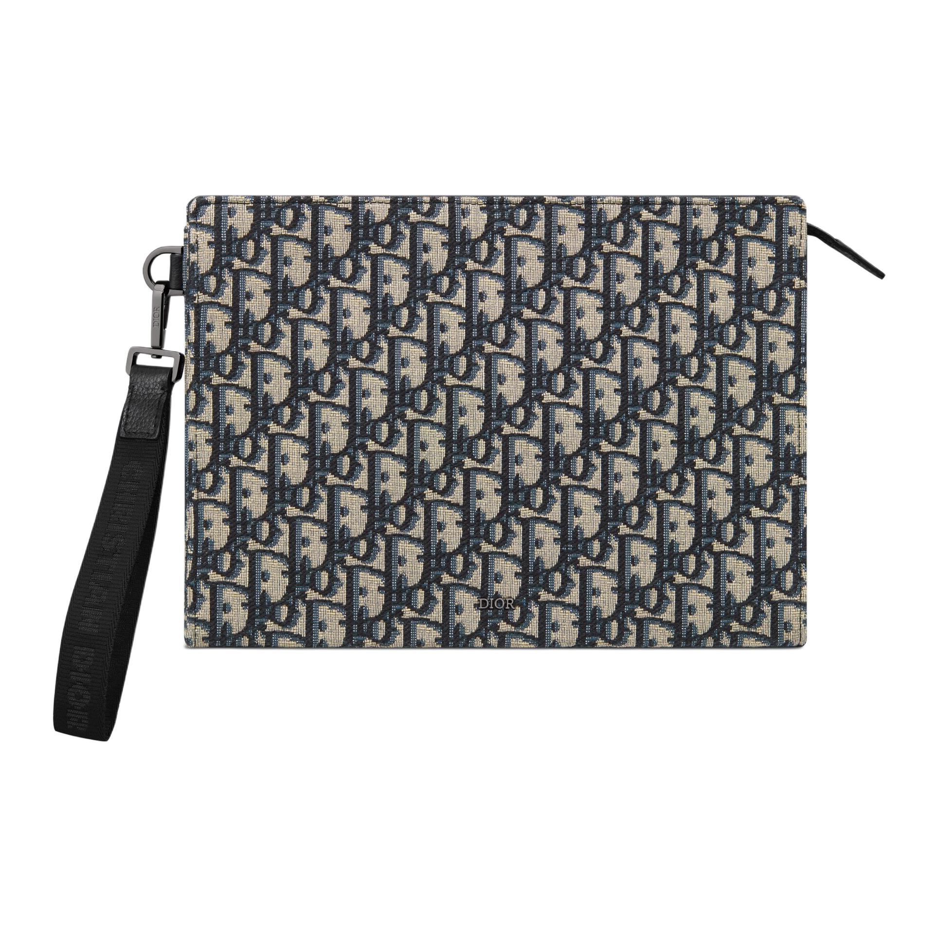 DIOR Клатч из жаккардовой ткани мужской бежевый и черный
DIOR Клатч из жаккардовой ткани мужской бежевый и черный
