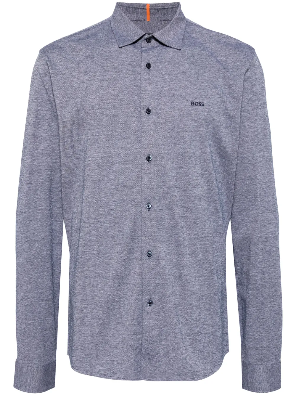 Рубашка с вышитым логотипом Boss, синий
Рубашка с вышитым логотипом Boss, синий