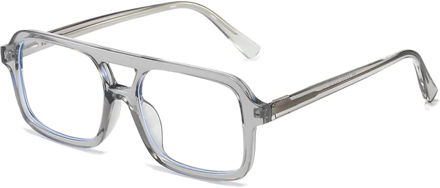 Ретро-солнцезащитные очки с двойной перемычкой для женщин, роскошные, модные, прозрачные, конфетные оттенки, защита от УФ-излучения UV400. Модные солнцезащитные очки для мужчин TVTBBVV, Grey Clear
Ретро-солнцезащитные очки с двойной перемычкой для женщин, роскошные, модные, прозрачные, конфетные оттенки, защита от УФ-излучения UV400. Модные солнцезащитные очки для мужчин TVTBBVV, Grey Clear