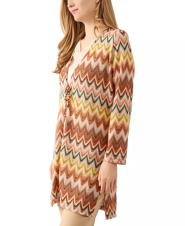 Женский кардиган с V-образным узором и завязками спереди Kasper, оранжевый
Женский кардиган с V-образным узором и завязками спереди Kasper, оранжевый