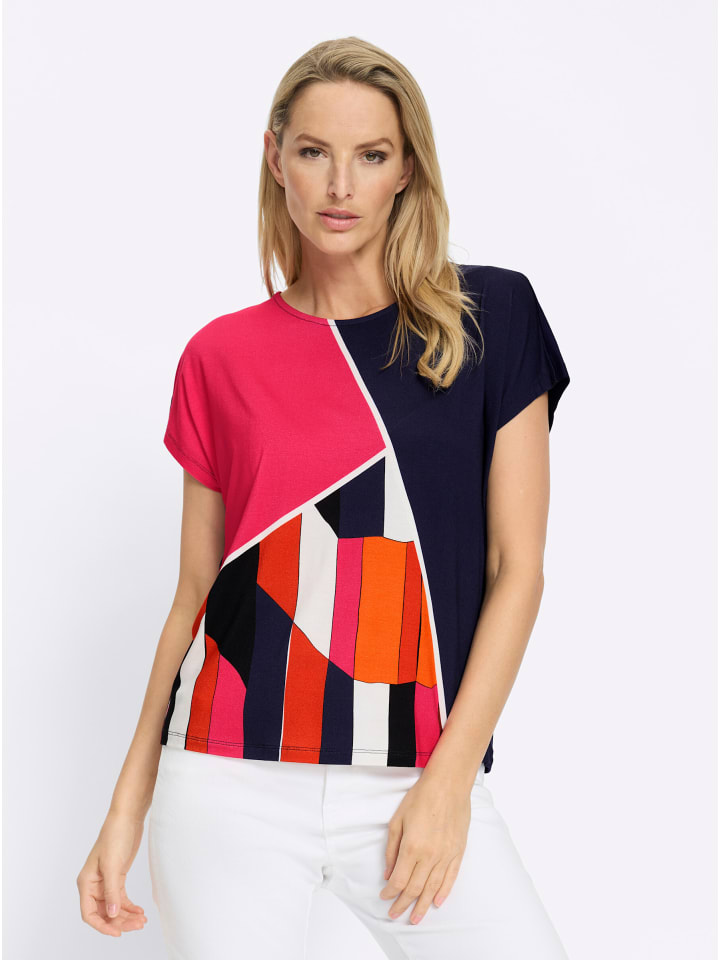 Рубашка с короткими рукавами с оранжево-синим принтом Heine
Рубашка с короткими рукавами с оранжево-синим принтом Heine