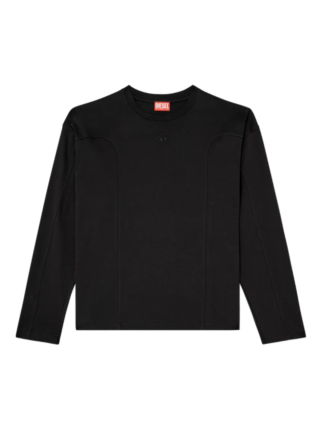 Футболка с длинными рукавами и вставками T-Boxt-LS-INT Diesel, черный 
Футболка с длинными рукавами и вставками T-Boxt-LS-INT Diesel, черный