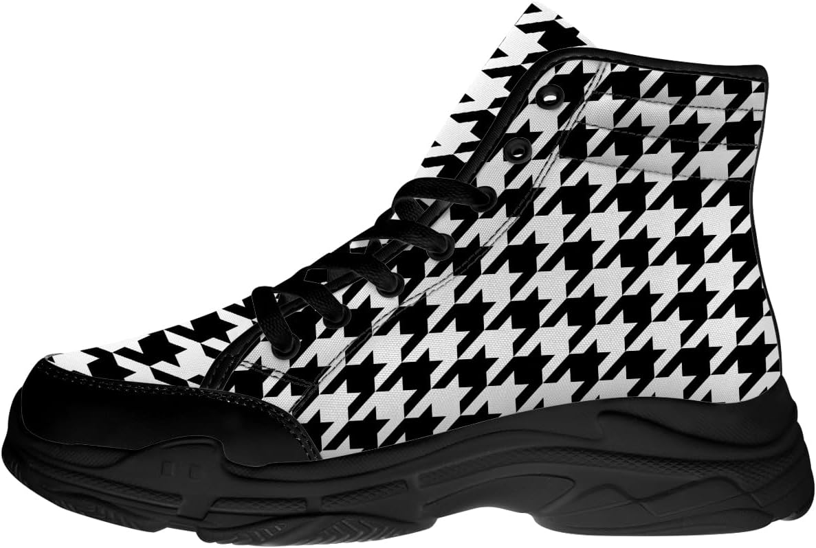 Высокие кеды с узором гусиная лапка для женщин, черные кеды на платформе с шнуровкой, подарок для нее и для него Generic
Высокие кеды с узором гусиная лапка для женщин, черные кеды на платформе с шнуровкой, подарок для нее и для него Generic