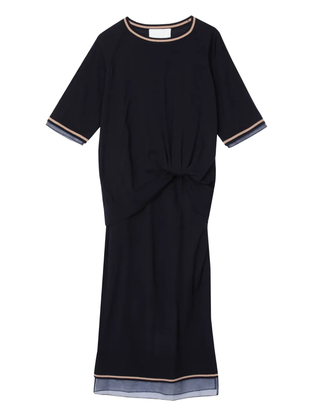 Шерстяное платье с перекрученными деталями 3.1 Phillip Lim, синий 
Шерстяное платье с перекрученными деталями 3.1 Phillip Lim, синий