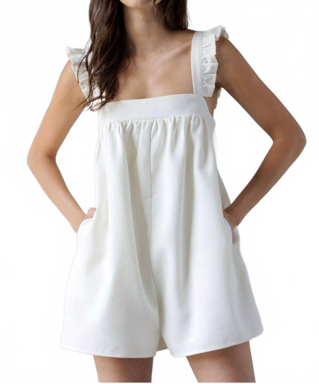 Селия Ромпер с рюшами и ремешками в цвете айвори STORIA, слоновая кость
Селия Ромпер с рюшами и ремешками в цвете айвори STORIA, слоновая кость