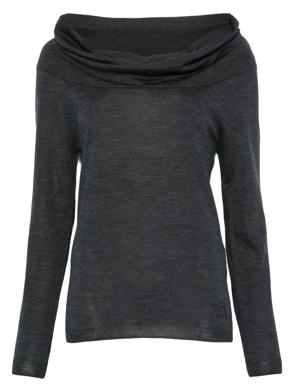 Шерстяной свитер с воротником-хомут Semicouture, серый
Шерстяной свитер с воротником-хомут Semicouture, серый