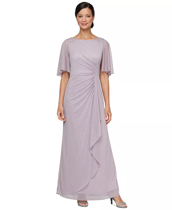 Миниатюрное металлизированное платье-накидка силуэта А-силуэт SL Fashions, фиолетовый
Миниатюрное металлизированное платье-накидка силуэта А-силуэт SL Fashions, фиолетовый