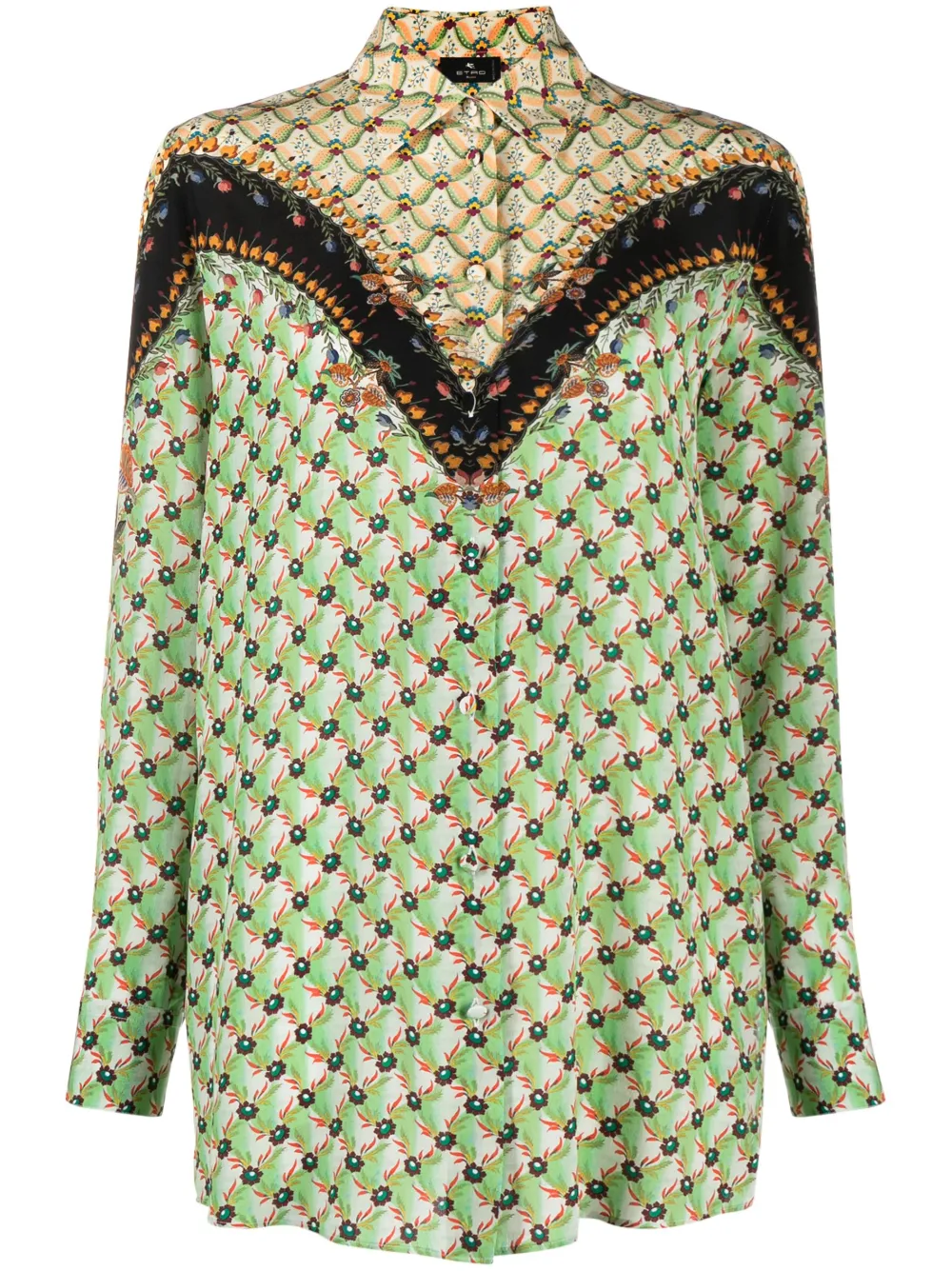 Рубашка с длинными рукавами и графичным принтом Etro, зеленый
Рубашка с длинными рукавами и графичным принтом Etro, зеленый