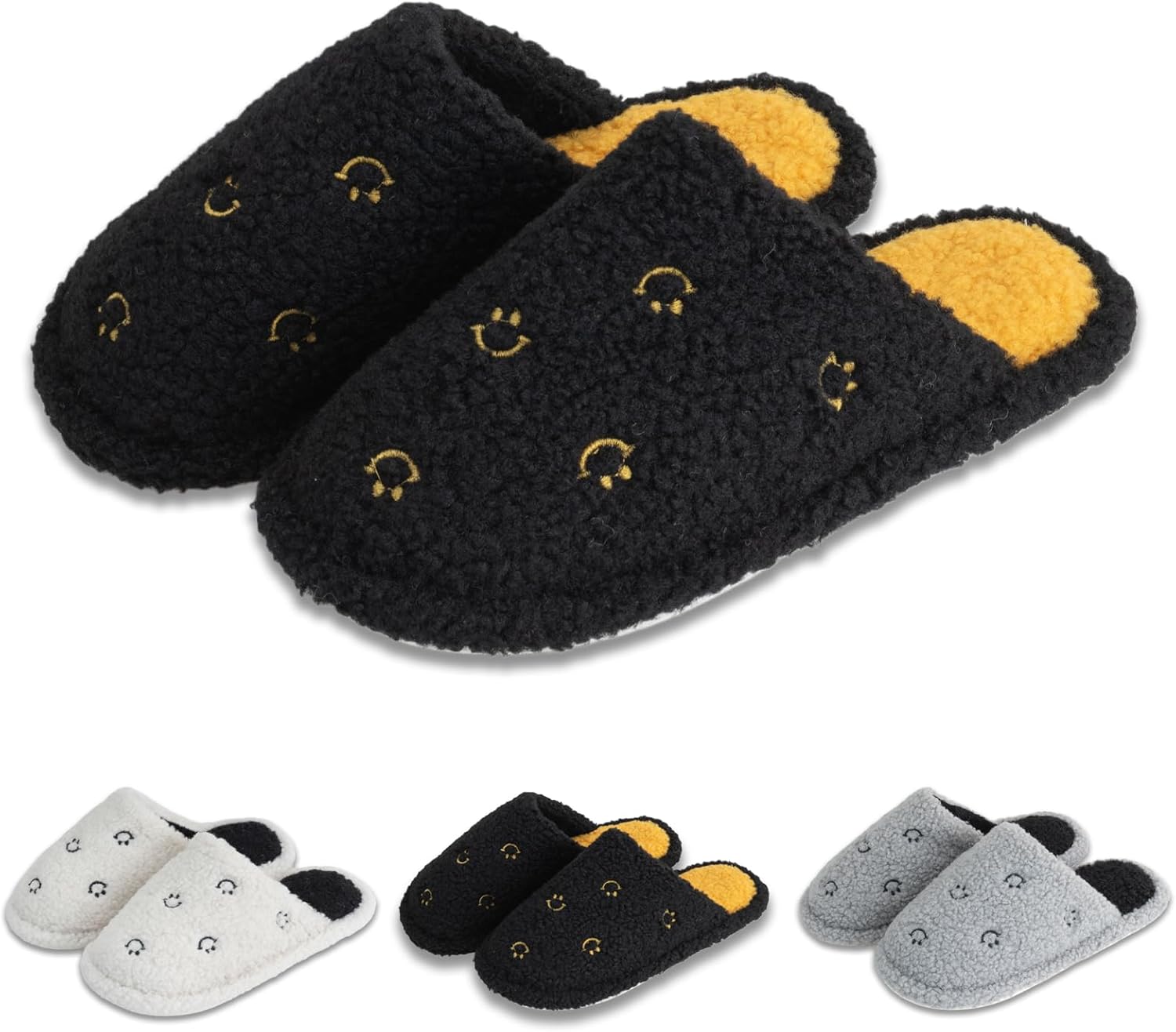 Домашние тапочки с улыбающимся лицом для женщин и мужчин, ретро, мягкие плюшевые, удобные, на мягкой подошве, забавные и милые, для дома зимой, для использования внутри и снаружи Hormauword, черный/желтый
Домашние тапочки с улыбающимся лицом для женщин и мужчин, ретро, мягкие плюшевые, удобные, на мягкой подошве, забавные и милые, для дома зимой, для использования внутри и снаружи Hormauword, черный/желтый