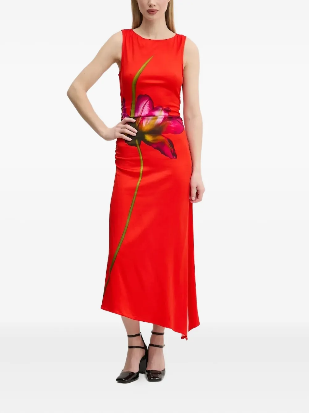 Асимметричное платье с принтом орхидеи Desigual, красный
Асимметричное платье с принтом орхидеи Desigual, красный