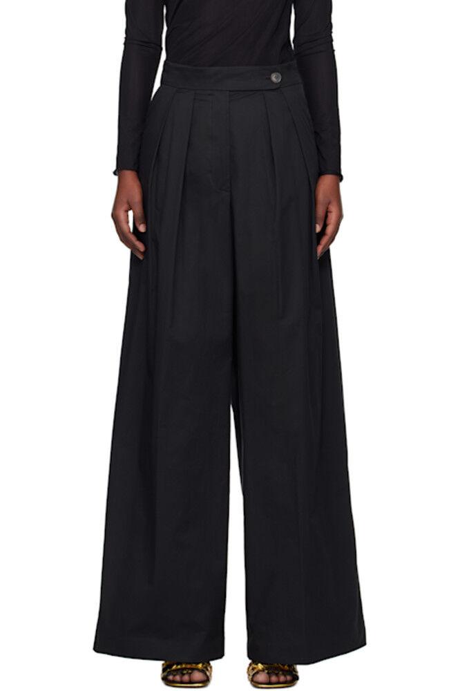 Черные широкие брюки со складками Dries Van Noten
Черные широкие брюки со складками Dries Van Noten