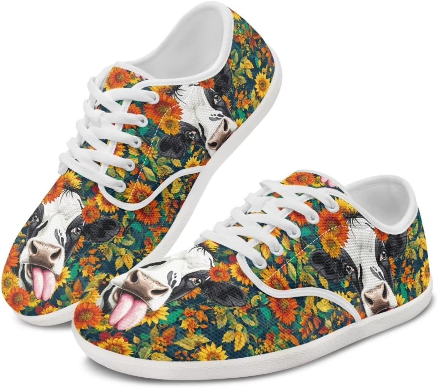 Кроссовки chaqlin с рисунком коровы для женщин и мужчин, широким круглым носком, теннисные кроссовки, противоскользящие, без перепада, на шнуровке, низкие, Flower Cow Head
Кроссовки chaqlin с рисунком коровы для женщин и мужчин, широким круглым носком, теннисные кроссовки, противоскользящие, без перепада, на шнуровке, низкие, Flower Cow Head