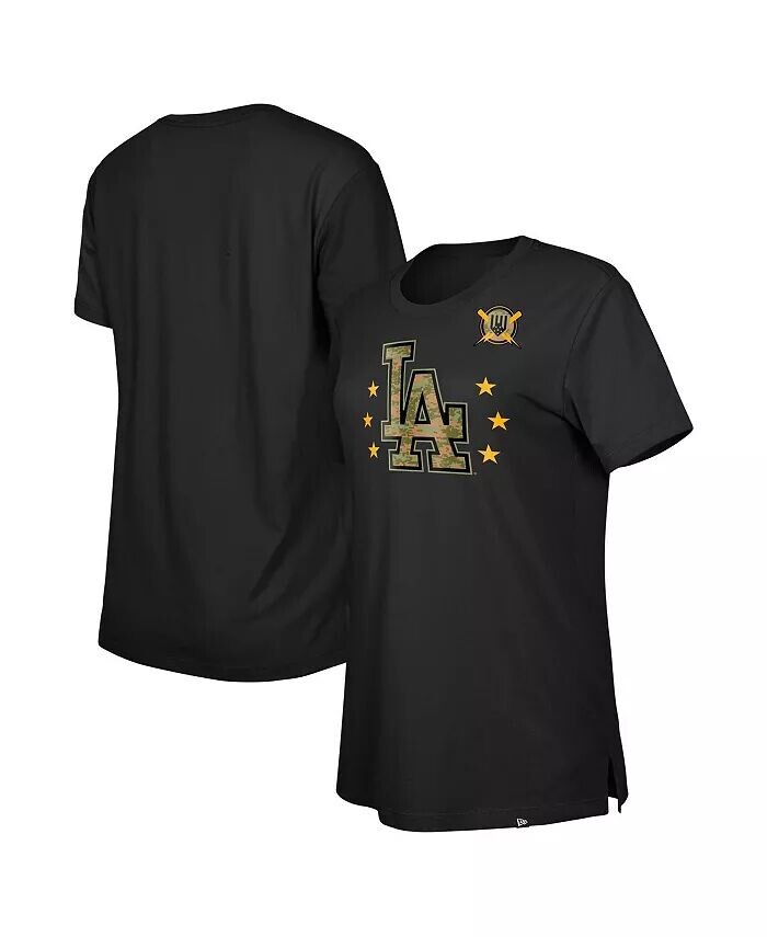 Женская черная футболка Los Angeles Dodgers с Днем вооруженных сил New Era
Женская черная футболка Los Angeles Dodgers с Днем вооруженных сил New Era