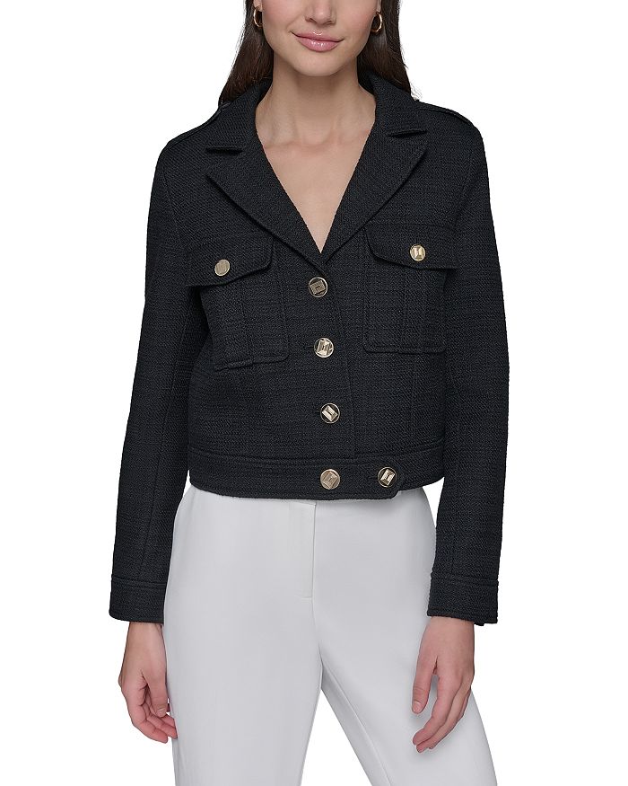 Короткий твидовый жакет KARL LAGERFELD PARIS, черный
Короткий твидовый жакет KARL LAGERFELD PARIS, черный