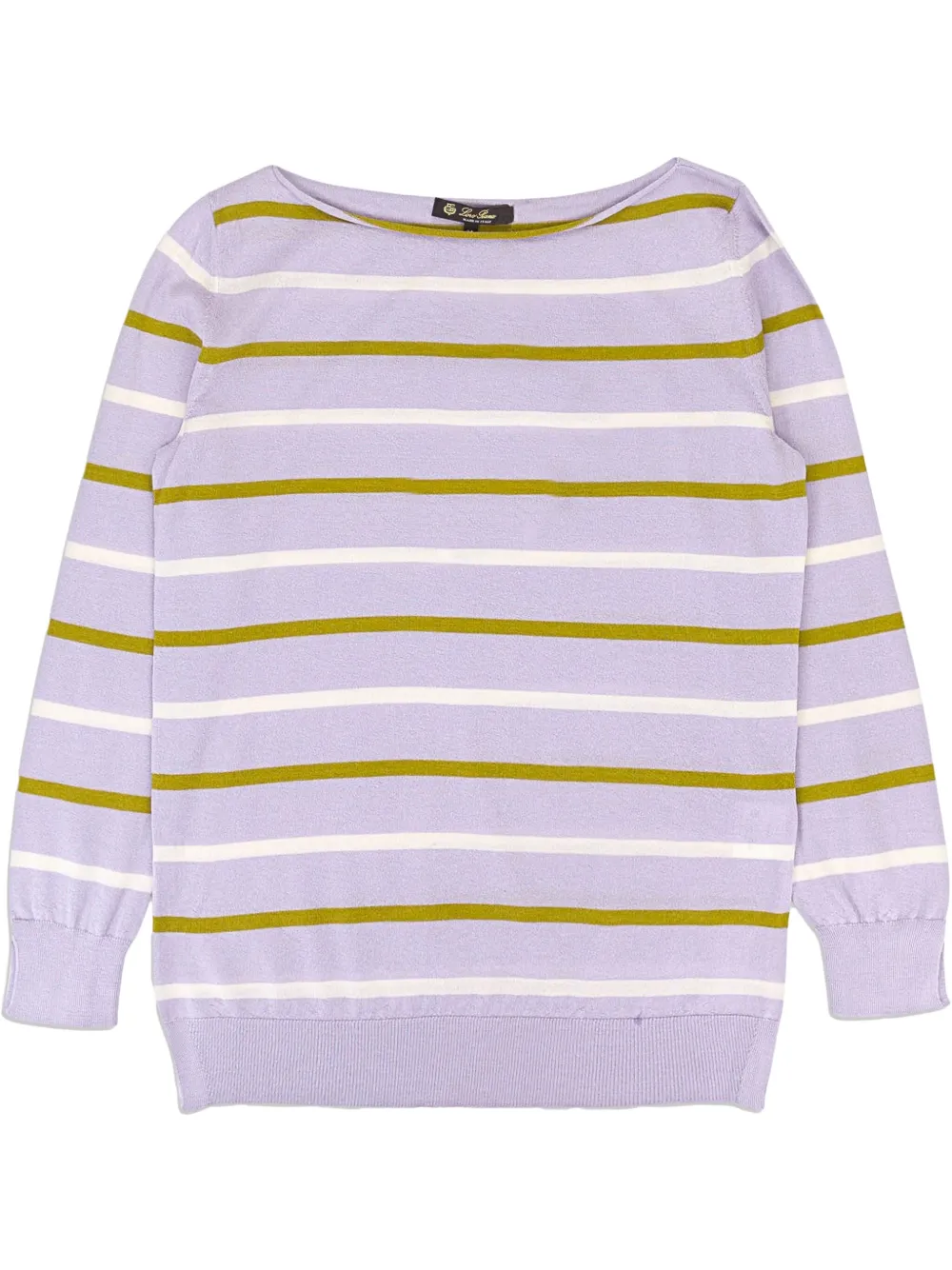 Кашемировый свитер в полоску Loro Piana, фиолетовый
Кашемировый свитер в полоску Loro Piana, фиолетовый