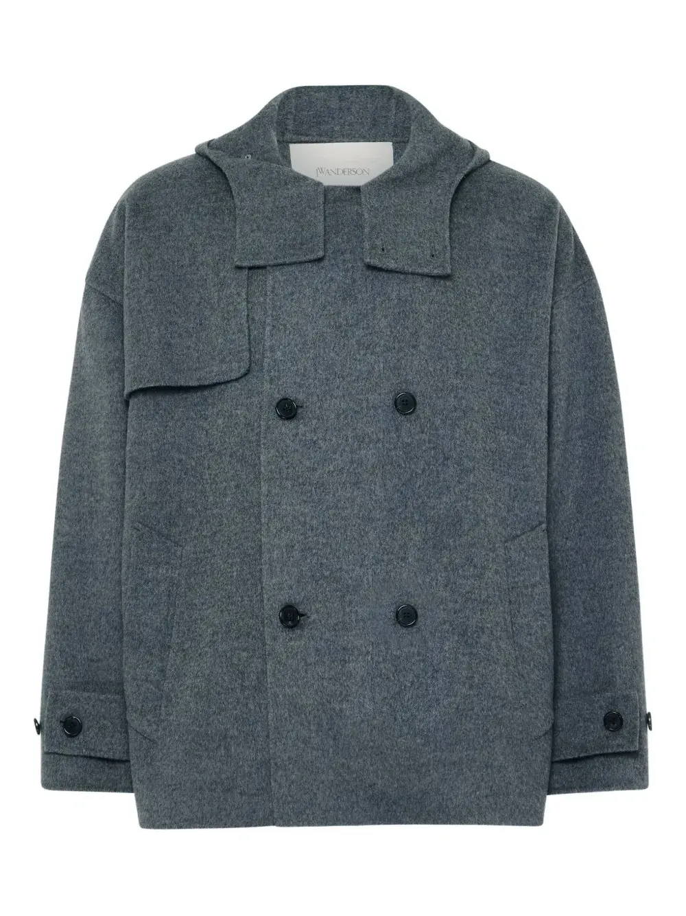 Двубортная куртка с капюшоном JW ANDERSON, серый
Двубортная куртка с капюшоном JW ANDERSON, серый