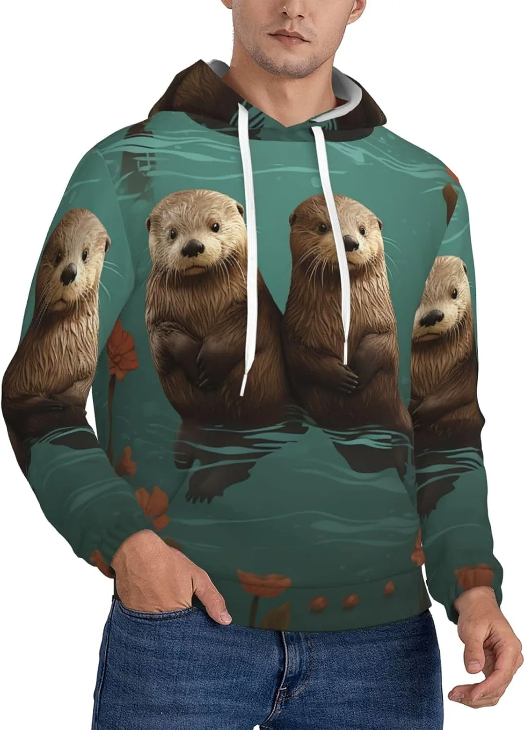 Мужской пуловер с капюшоном Otters in Love, мягкий флисовый худи с карманом SDTYKHJ
Мужской пуловер с капюшоном Otters in Love, мягкий флисовый худи с карманом SDTYKHJ